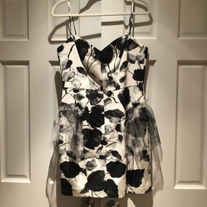 Milly Black and White Ivy Cocktail Dress